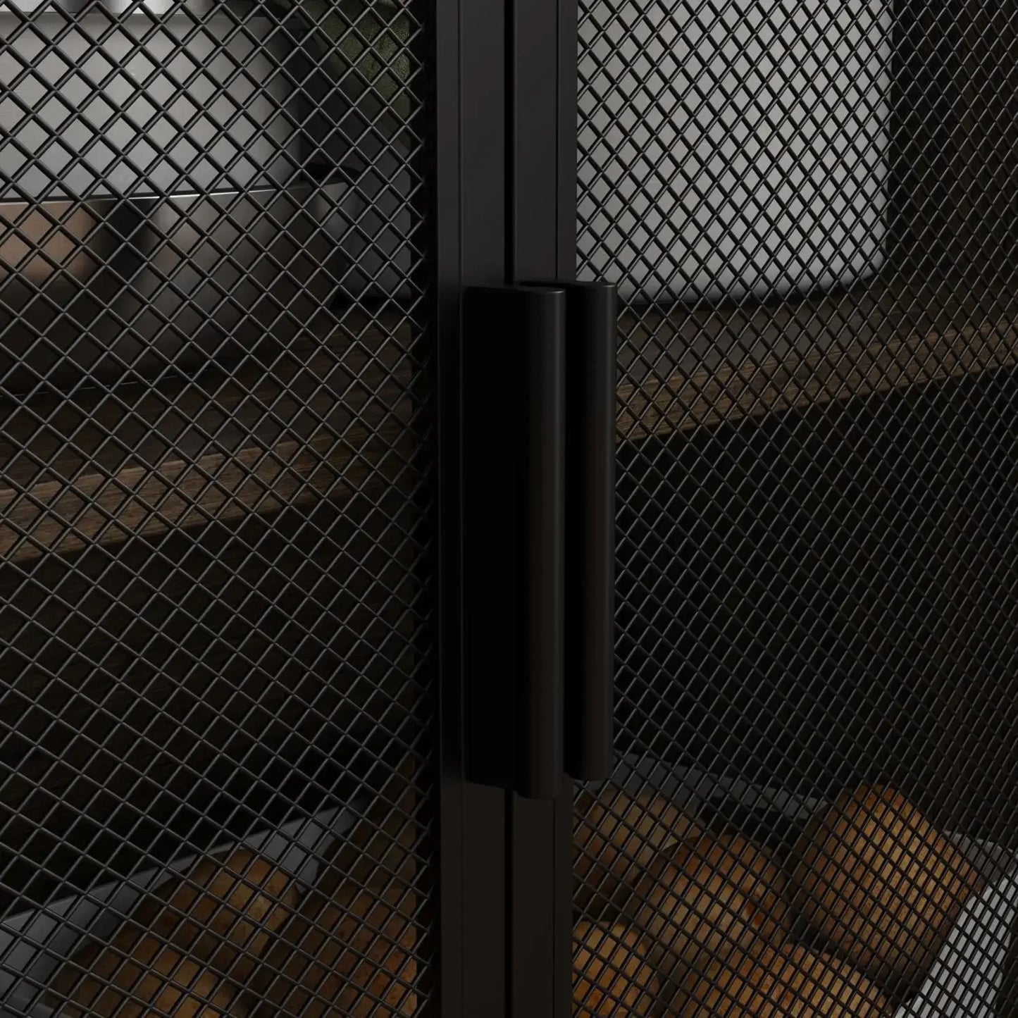 Sideboard Buffet Storage Cabinet with Hutch, Pegboard, Metal Mesh Doors, Drawers & Shelves, Kitchen Pantry Cupboard