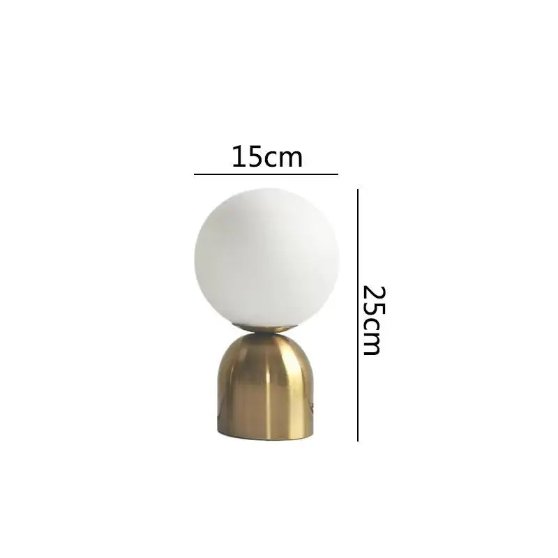 ASANZUO Home Decor Glass Ball Brass Table Lamps Living Room Bedroom Study Bedside Led Eye Protection Table Lamp Lighting fixture