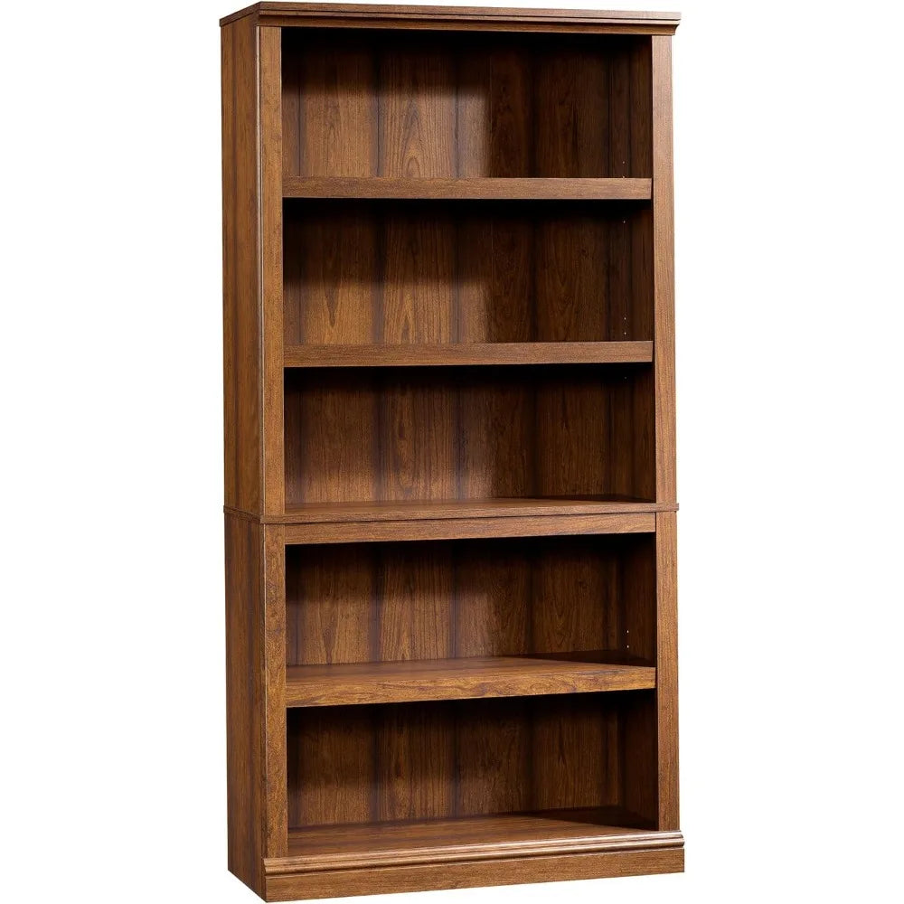 Miscellaneous Storage 5 Bookcase/Book Shelf, L: 35.28" x W: 13.23" x H: 69.76", Washington Cherry finish bookshelf book rack