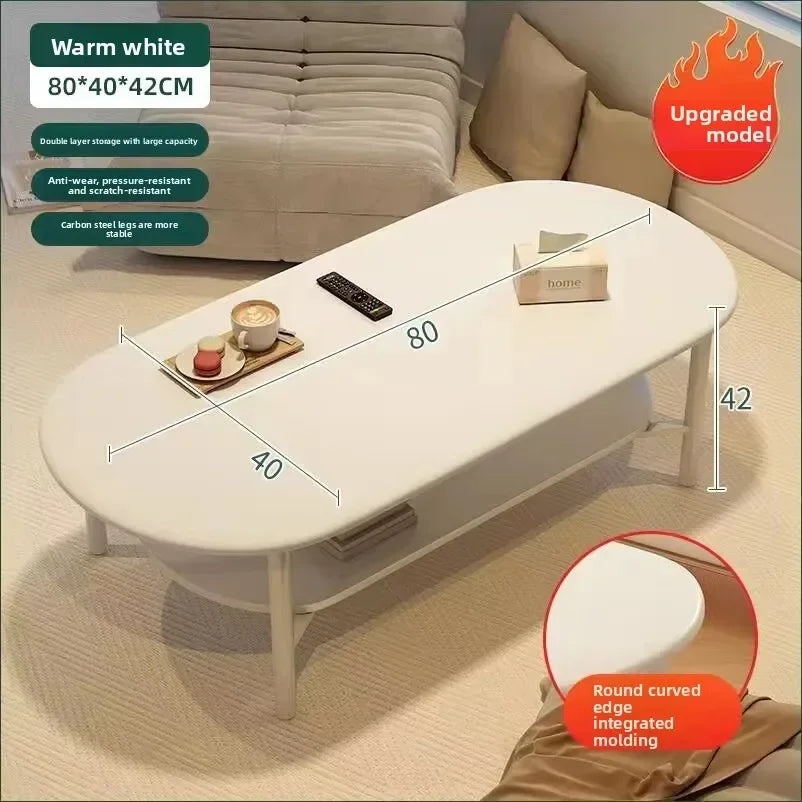 Coffee table small apartment living room household sofa tea table oval table small table