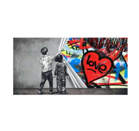 Children's Graffiti Wall Art Canvas Abstract