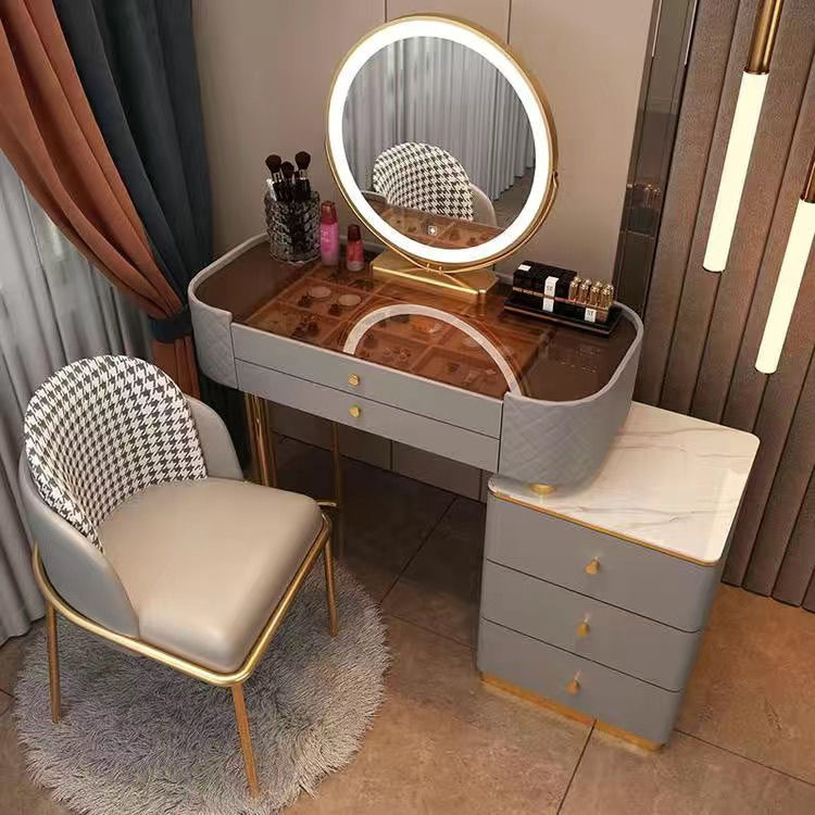 Modern Minimalist Bedroom Dresser Chair Set