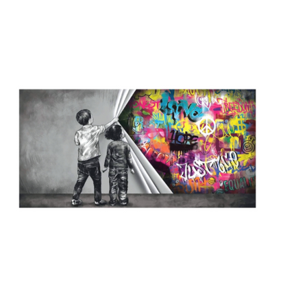 Children's Graffiti Wall Art Canvas Abstract