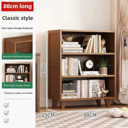 Bookshelf Shelf Floor-to-ceiling living room locker Layered display Storage cabinet Against the wall with pumping bookcase