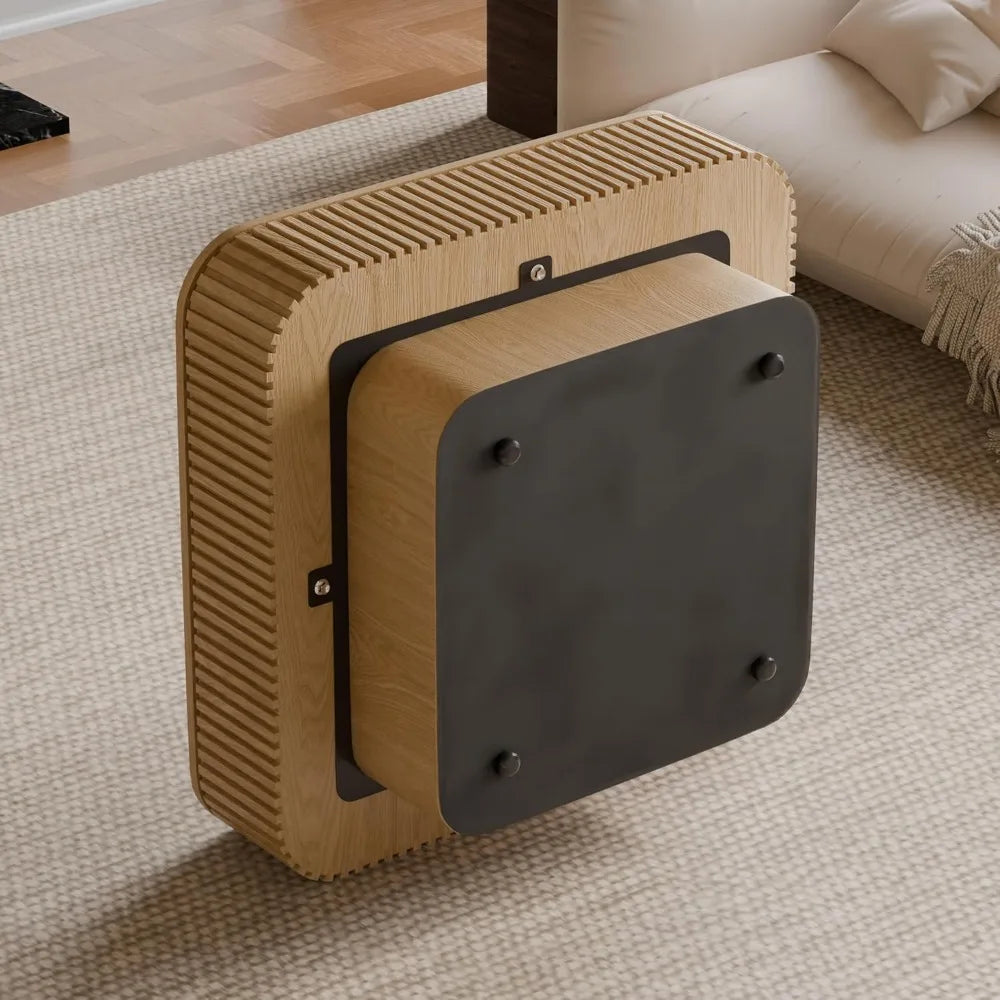 31.5" Square Coffee Table with Hidden Storage,Solid Wood Modern Coffee Table Accent Tea Table for Living Room, Bedroom,Apartment