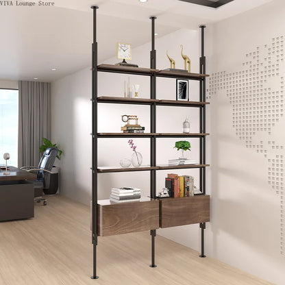 Modern Minimalist Bookcases Floor-to-ceiling Partition Display Racks Bookcases Offices Library Home Furniture Rayonnages JTB