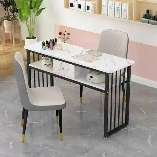 and Chairs Tables Set Modern Iron Nail Creative Home Bedroom Makeup Tables Simple Beauty Salon Professional Nail Manicure Table