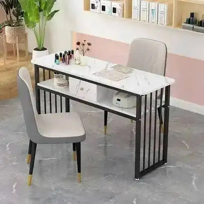 and Chairs Tables Set Modern Iron Nail Creative Home Bedroom Makeup Tables Simple Beauty Salon Professional Nail Manicure Table