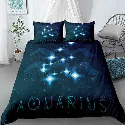 Star Map Blue Bedding Set King Queen Double Full Twin Single Size Duvet Cover Pillow Case Bed Linen Set