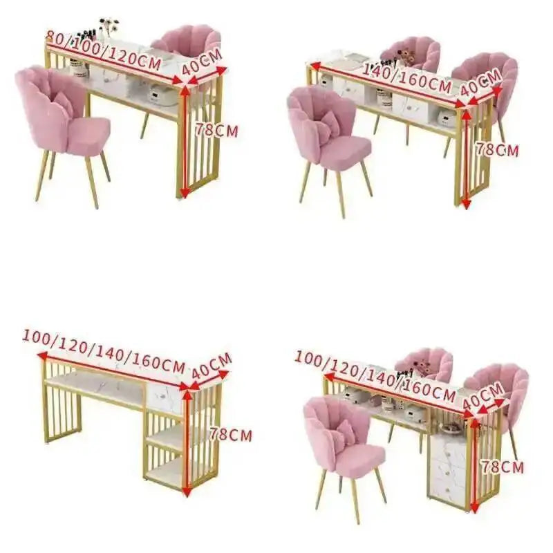 and Chairs Tables Set Modern Iron Nail Creative Home Bedroom Makeup Tables Simple Beauty Salon Professional Nail Manicure Table