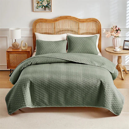 Quilted Coverlet, Bedding Cover Bedspread Coverlet Set For Queen King , Stain & Pet Hair Resistant Blanket Lightweight Bedspread