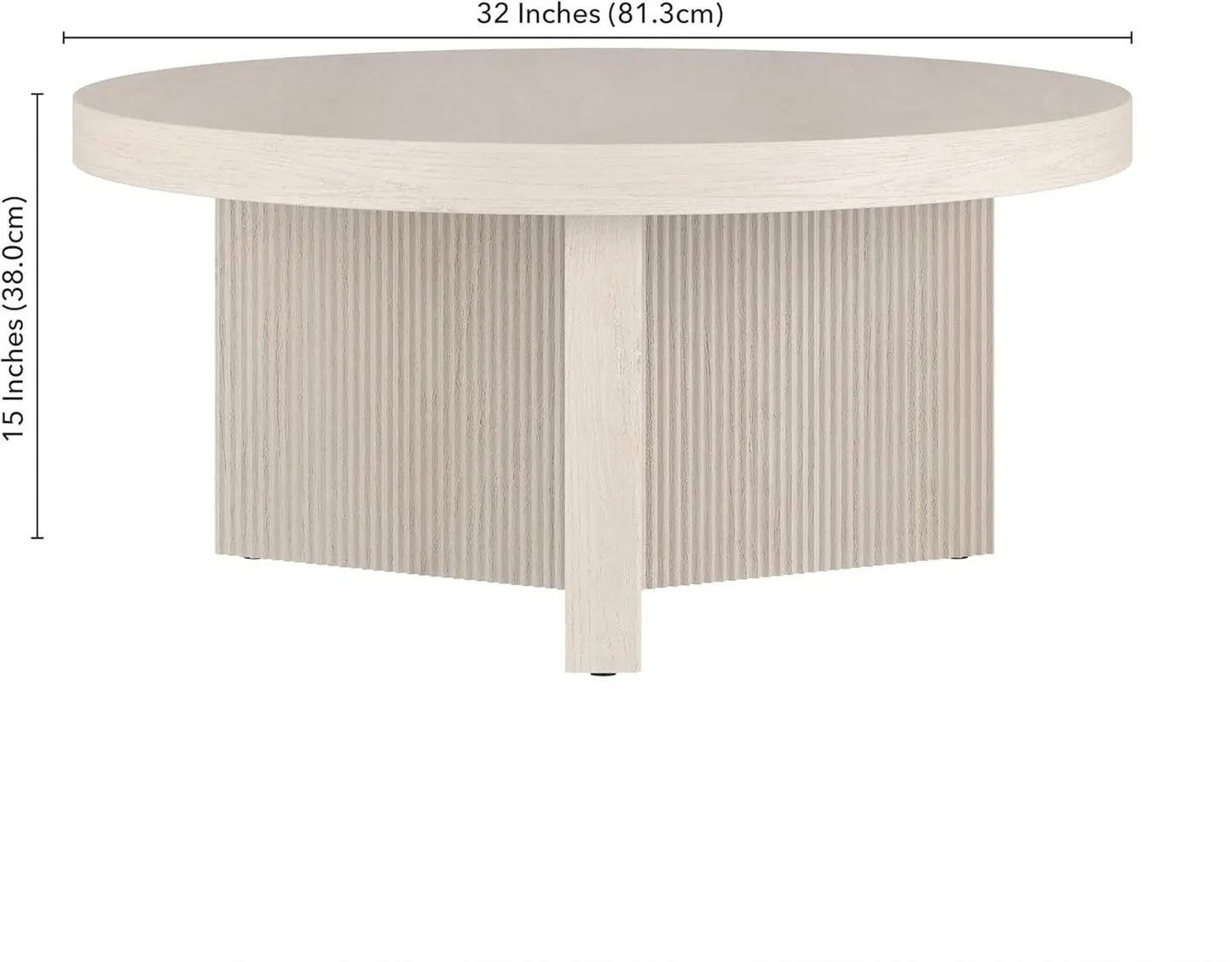 Holm Coffee Table, 32" Wide, White