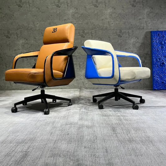 Italian light luxury desk chair modern simple villa model room business office rotatable lift home computer chair