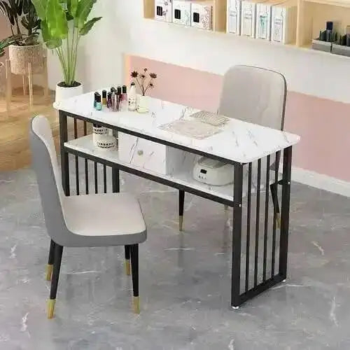 and Chairs Tables Set Modern Iron Nail Creative Home Bedroom Makeup Tables Simple Beauty Salon Professional Nail Manicure Table