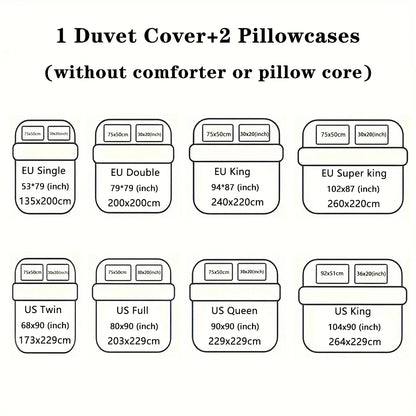 3pcs fashionable purple butterfly printed bedding set, soft and comfortable, for women bedroom, queen, king and twin bed