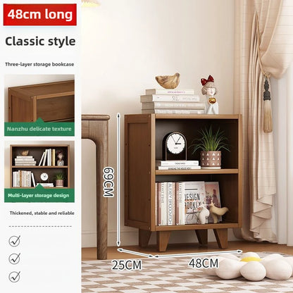 Bookshelf Shelf Floor-to-ceiling living room locker Layered display Storage cabinet Against the wall with pumping bookcase