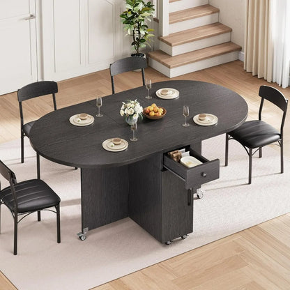 Compact 4-Person Folding Dining Set: Space-Saving Kitchen Table and Chairs for Efficient Dining