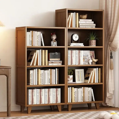 Bookshelf Shelf Floor-to-ceiling living room locker Layered display Storage cabinet Against the wall with pumping bookcase