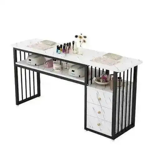 and Chairs Tables Set Modern Iron Nail Creative Home Bedroom Makeup Tables Simple Beauty Salon Professional Nail Manicure Table