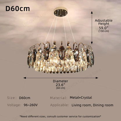 Modern Luxury Crystal Chandelier Living Room Kitchen Dining Room Chandelier Home Decoration LED Ceiling Chandelier