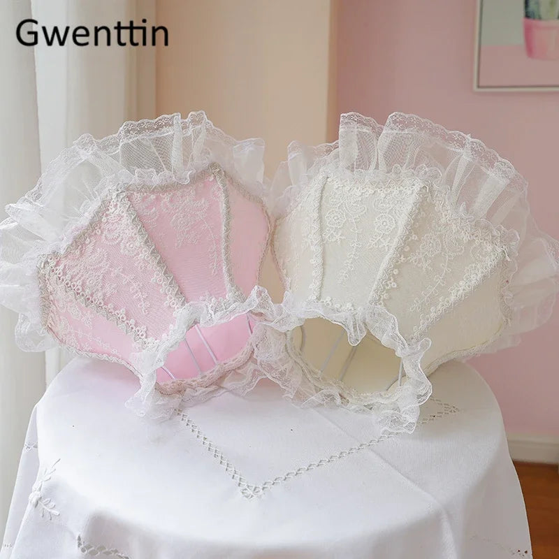 Nordic Ins Pink Table Lamps Lace Fabric Lamp Led Stand Desk Light Fixtures for Bedroom Bedside Princess Home Decor Luminaire E27