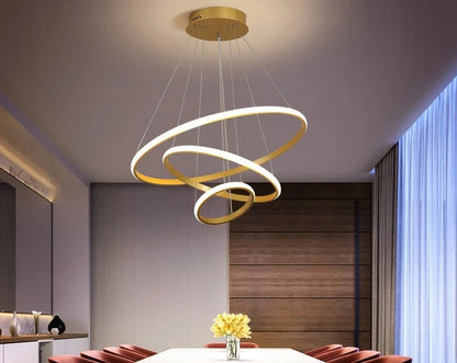 LED Chandelier Ring Ceiling Lighting For Living Room Bedroom Dining Room Kitchen Ceiling Chandelier Lustre Home Light Fixtures