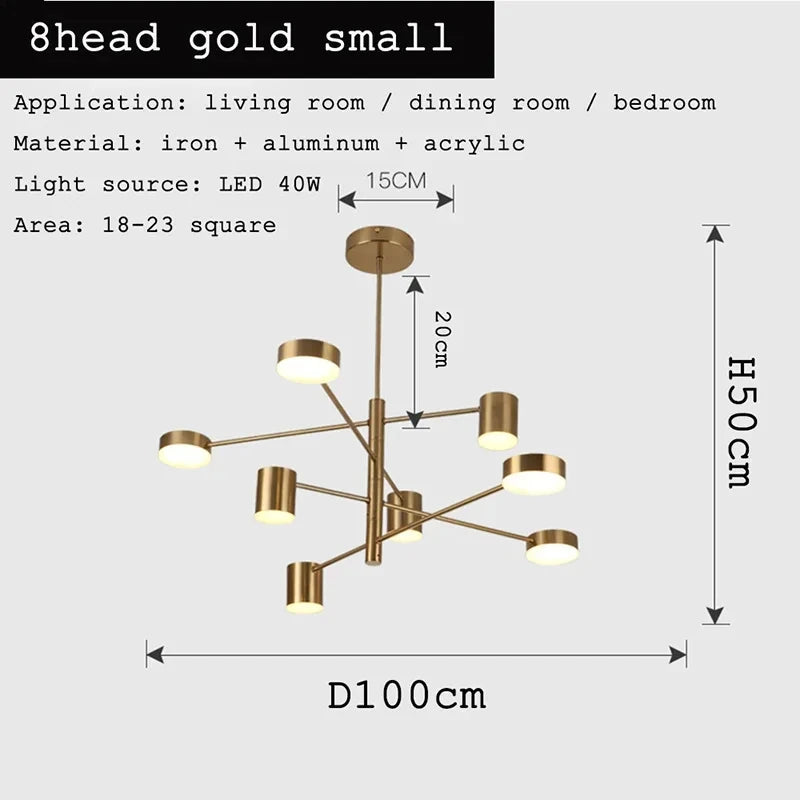 Adjustable Long Pole Pendant Light Modern Living Room LED Ceiling Chandelier Home Decor Bedroom Dining Room Office Hanging Lamp