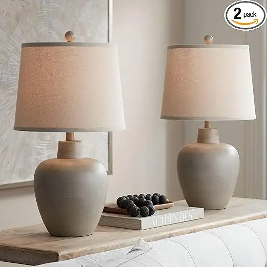 regency hill emeril 23 1/2" high urn small southwest accent table lamps set of 2 living room bedroom bedside nightstand house of