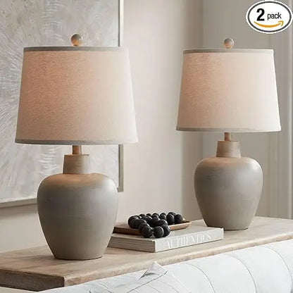 regency hill emeril 23 1/2" high urn small southwest accent table lamps set of 2 living room bedroom bedside nightstand house of