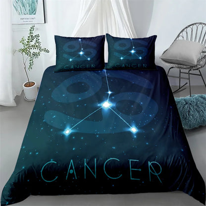 Star Map Blue Bedding Set King Queen Double Full Twin Single Size Duvet Cover Pillow Case Bed Linen Set