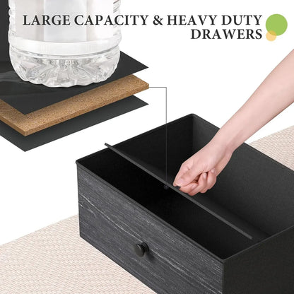 Dresser for Bedroom with 12 Drawers Dressers & Chests of Drawers Black Dresser for Bedroom, Fabric Dresser, Black