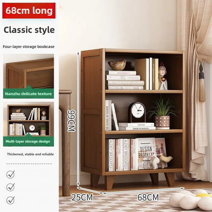 Bookshelf Shelf Floor-to-ceiling living room locker Layered display Storage cabinet Against the wall with pumping bookcase