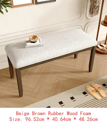 6-Piece Dining Set, Extendable 60-78 inch Wooden Table with Leaf, 4 Upholstered Chairs & Bench for 6, Kitchen Dining Table Set,