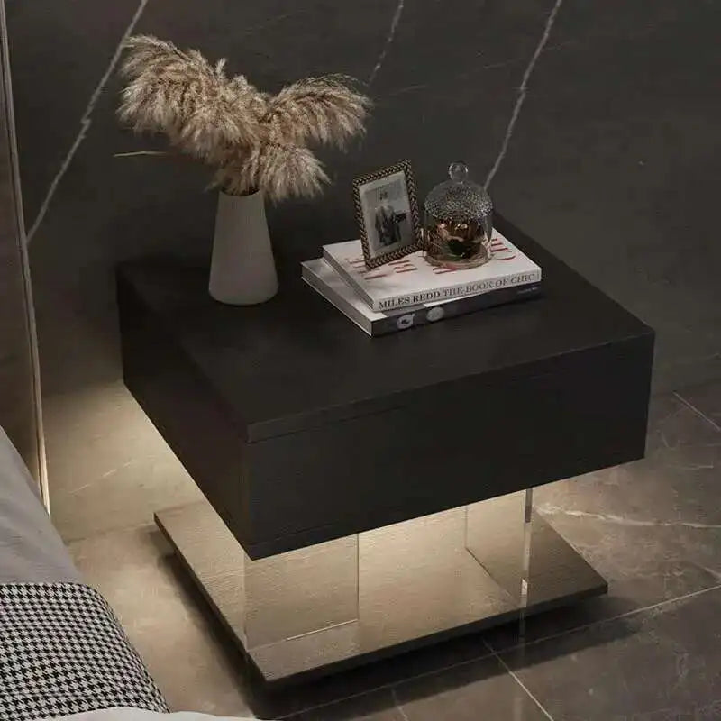 Bedside Storage Night Table Bedroom Lamp Modern Home Cabinets Nightstands Nordic Minimalist Mesa De Noche Garden Furniture Sets