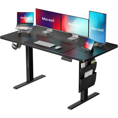 Electric Standing Desk 48x24 - Adjustable Height Desk with Memory Settings, Storage, and Cable Management
