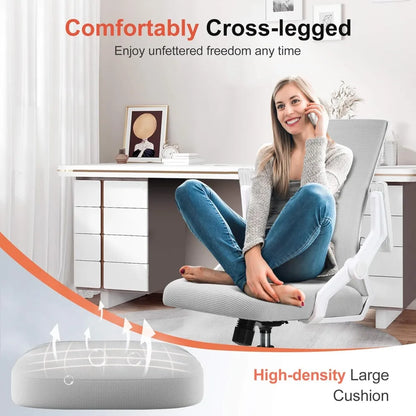 Ergonomic Flip-up Armrest Office Chair for Executive Use, Mesh Fabric & Comfortable Lumbar Support