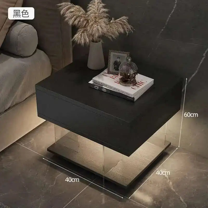 Bedside Storage Night Table Bedroom Lamp Modern Home Cabinets Nightstands Nordic Minimalist Mesa De Noche Garden Furniture Sets