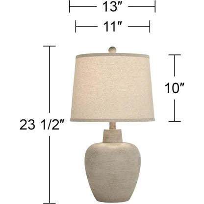 regency hill emeril 23 1/2" high urn small southwest accent table lamps set of 2 living room bedroom bedside nightstand house of