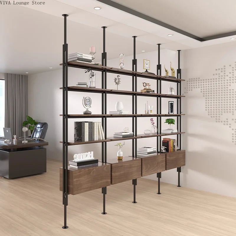 Modern Minimalist Bookcases Floor-to-ceiling Partition Display Racks Bookcases Offices Library Home Furniture Rayonnages JTB