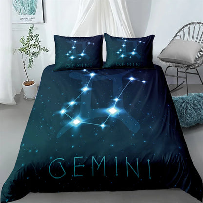 Star Map Blue Bedding Set King Queen Double Full Twin Single Size Duvet Cover Pillow Case Bed Linen Set