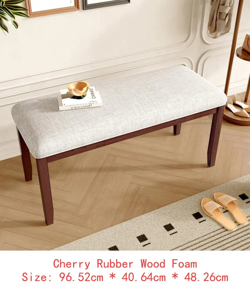 6-Piece Dining Set, Extendable 60-78 inch Wooden Table with Leaf, 4 Upholstered Chairs & Bench for 6, Kitchen Dining Table Set,