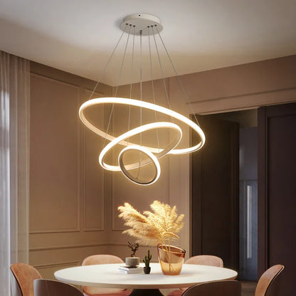 LED Chandelier Ring Ceiling Lighting For Living Room Bedroom Dining Room Kitchen Ceiling Chandelier Lustre Home Light Fixtures