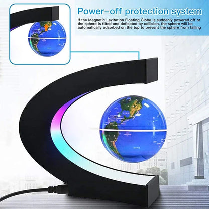 Magnetic Levitation Earth Light Novelty Ball Light Home Decoration Floating Electronic Antigravity Lamp LED Birthday Gifts