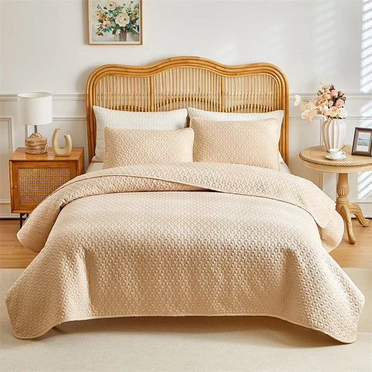 Quilted Coverlet, Bedding Cover Bedspread Coverlet Set For Queen King , Stain & Pet Hair Resistant Blanket Lightweight Bedspread