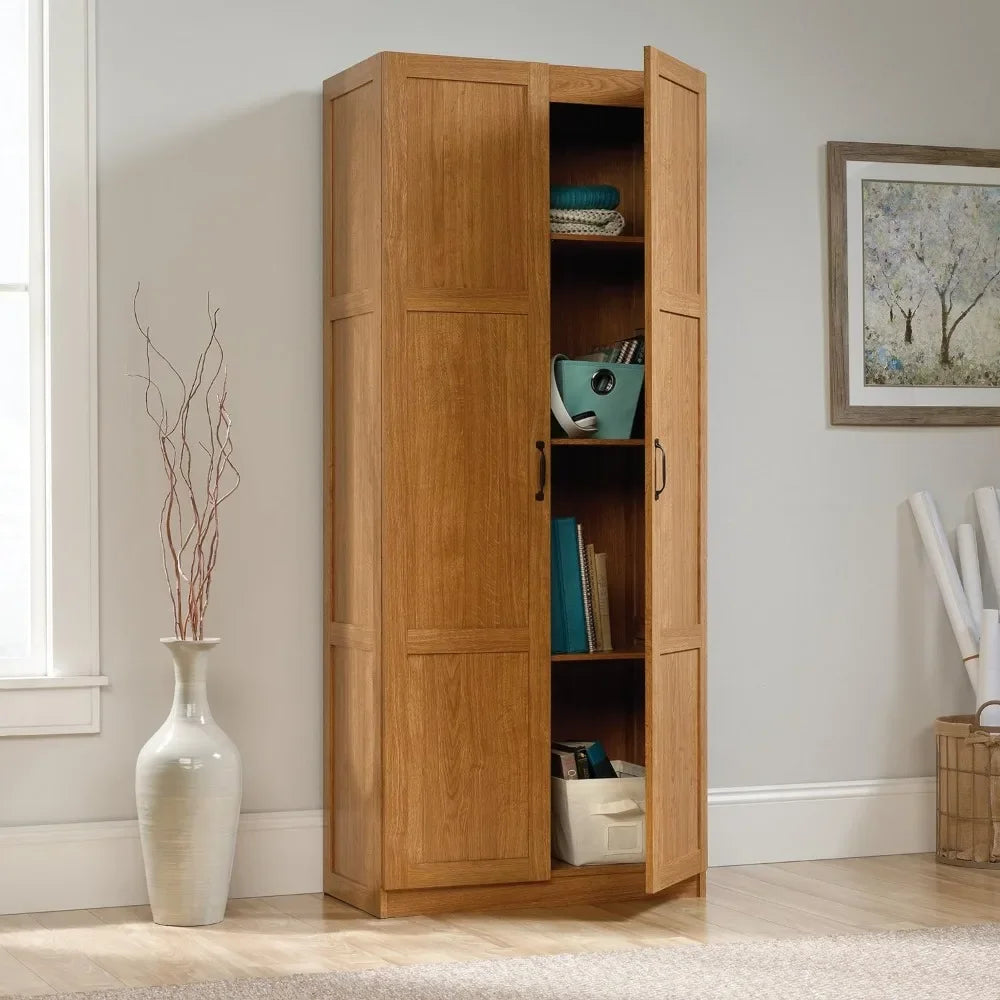 Miscellaneous Storage Pantry Cabinets, L: 29.61" X W: 16.10" X H: 71.10", Highland Oak Finish