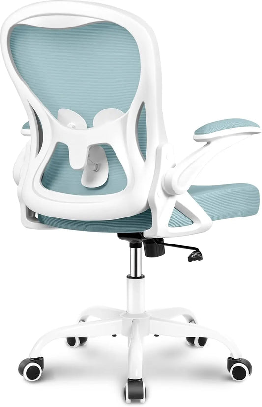 Ergonomic Office Chair, Mesh Desk Chair  , Flip-Up Armrests, Mid-Back Computer Swivel Task Rolling Chair