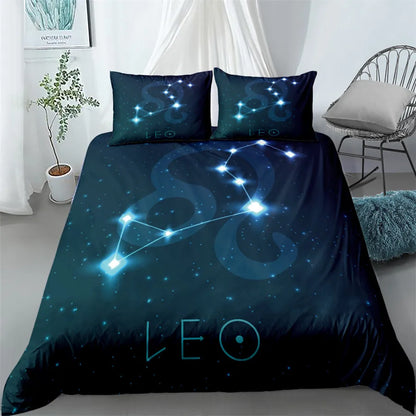 Star Map Blue Bedding Set King Queen Double Full Twin Single Size Duvet Cover Pillow Case Bed Linen Set