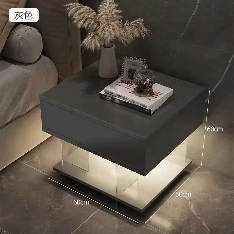 Bedside Storage Night Table Bedroom Lamp Modern Home Cabinets Nightstands Nordic Minimalist Mesa De Noche Garden Furniture Sets