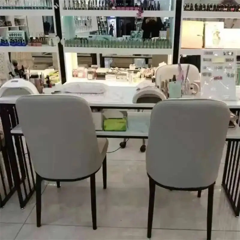 and Chairs Tables Set Modern Iron Nail Creative Home Bedroom Makeup Tables Simple Beauty Salon Professional Nail Manicure Table
