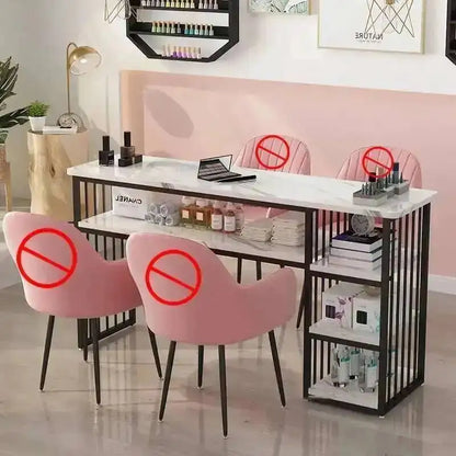and Chairs Tables Set Modern Iron Nail Creative Home Bedroom Makeup Tables Simple Beauty Salon Professional Nail Manicure Table